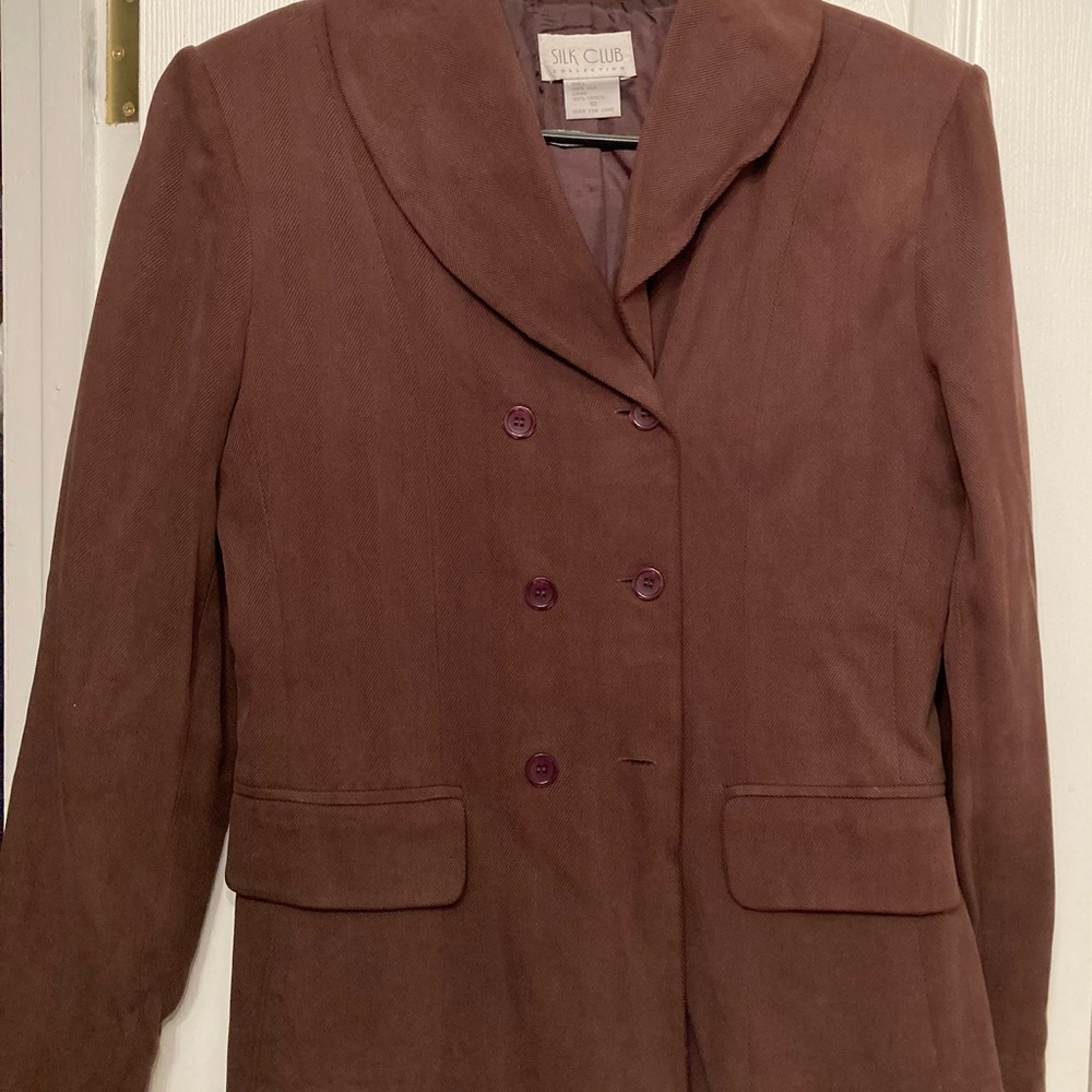 Brown Silk Jacket - image 1